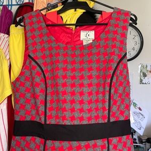 Textured printed dress